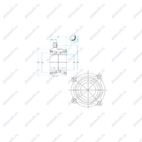 Подшипник ZA-/H0/50KWH01M-Y-01 чертеж