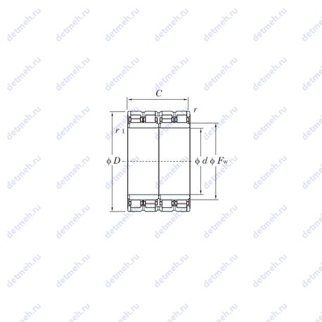 Подшипник 206FC138850A чертеж