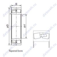 Чертеж подшипника 22209AEXK