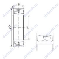 Чертеж подшипника 22232A2X