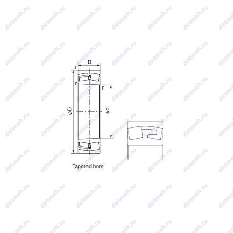 Подшипник 22328A2XK чертеж