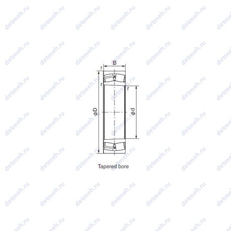 Подшипник 23136A2XK чертеж