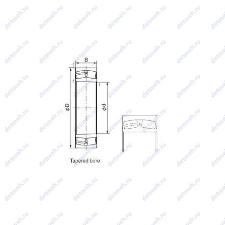 Подшипник 24024AXK30 чертеж