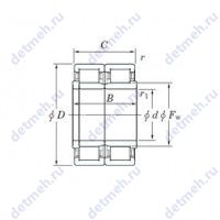 Чертеж подшипника 2CR2624A