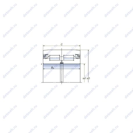 Подшипник 2J120-9A чертеж
