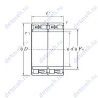 Чертеж подшипника 30FC21120