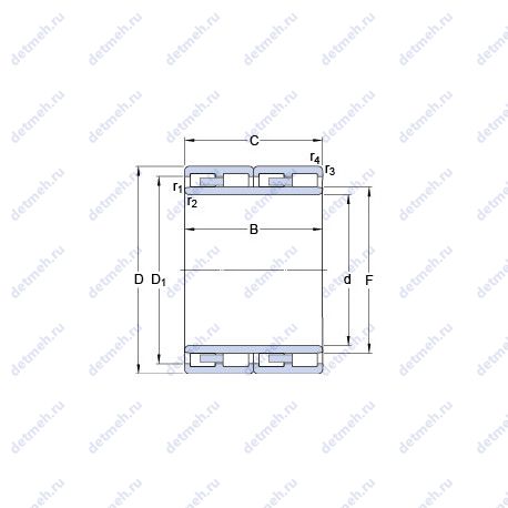 Подшипник BC2B 322340/HB1VJ202 чертеж