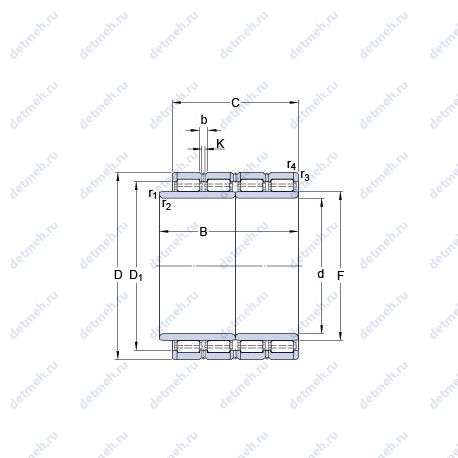 Подшипник BC4B 457945 VCA чертеж