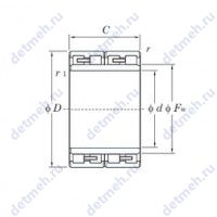 Чертеж подшипника 32FC23180