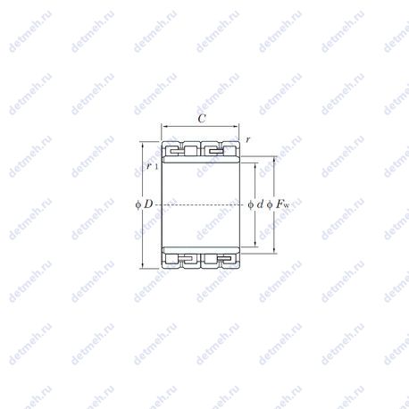 Подшипник 44FC30150W чертеж