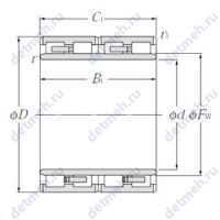 Чертеж подшипника 4R3040