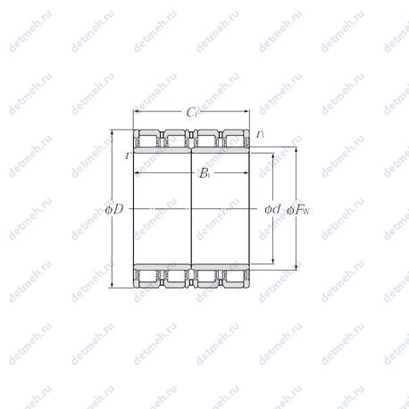 Подшипник 4R5405 чертеж