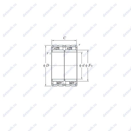 Подшипник 52FC40335W чертеж
