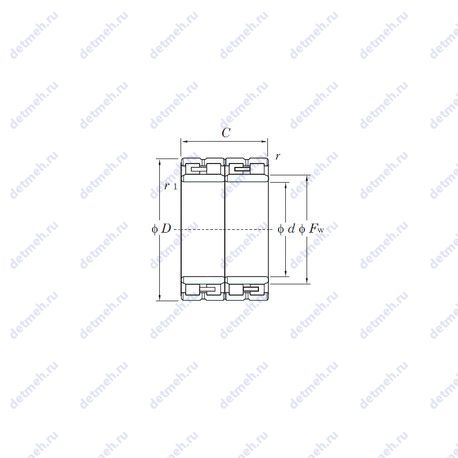 Подшипник 74FC52400W чертеж