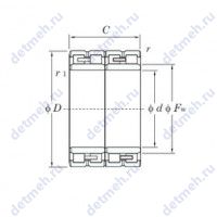 Чертеж подшипника 74FC52400W