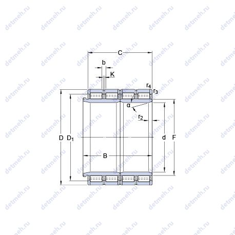 Подшипник BC4B 322039/HA1 чертеж