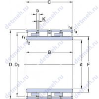 Чертеж подшипника BC4B 322066