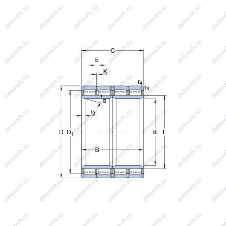 Подшипник BC4B 322930/HA4 чертеж