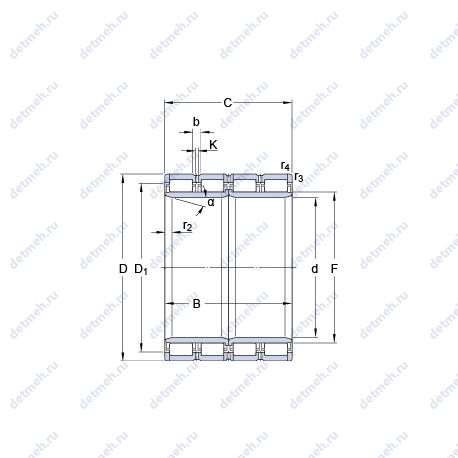 Подшипник BC4B 326361 B/HA1 чертеж