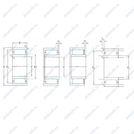 Подшипник C2205TN9 чертеж