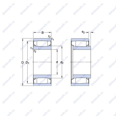 Подшипник C 4022-2CS5V/GEM9 чертеж