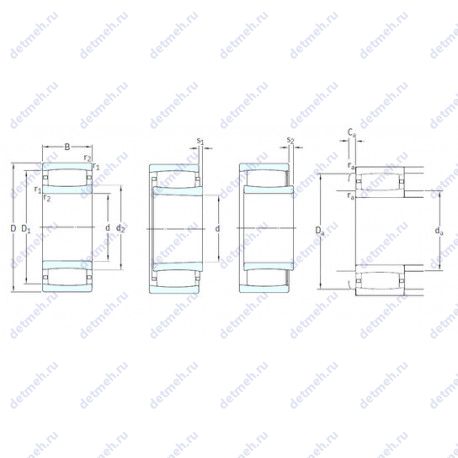 Подшипник C4024V/VE240 чертеж