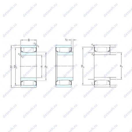 Подшипник C4038-2CS5V/GEM9 чертеж