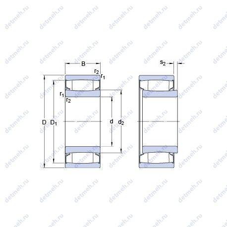 Подшипник C 6910-2CS5V/GEM9 чертеж