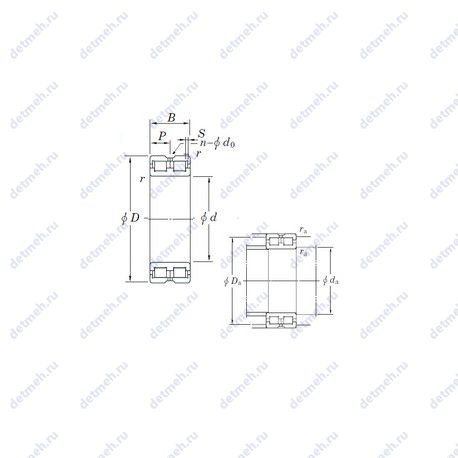 Подшипник DC4832VW чертеж