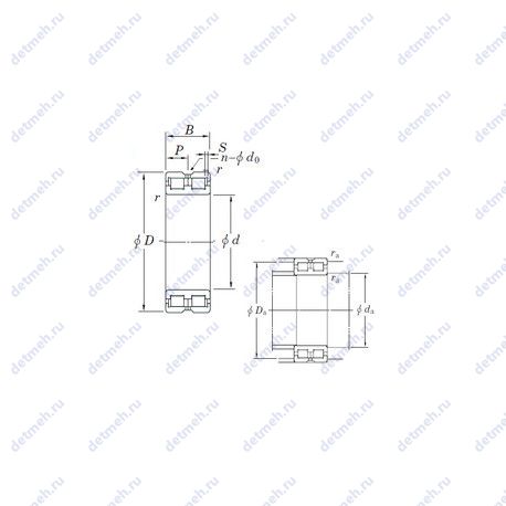 Подшипник DC4840VW чертеж