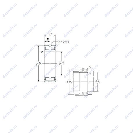 Подшипник DC4916AVW чертеж