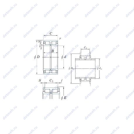 Подшипник DC5022NR чертеж