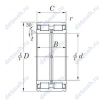 Чертеж подшипника DC5028N