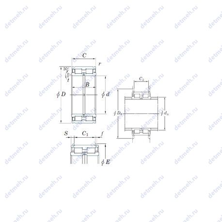 Подшипник DC5040NR чертеж