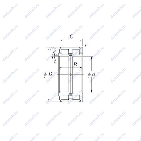 Подшипник DC5056N чертеж
