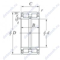 Чертеж подшипника DC5056N