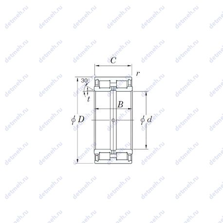 Подшипник DC5060 чертеж