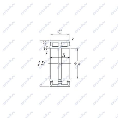 Подшипник DC5068 чертеж