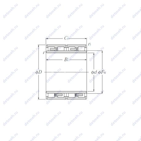 Подшипник E-4R11202 чертеж