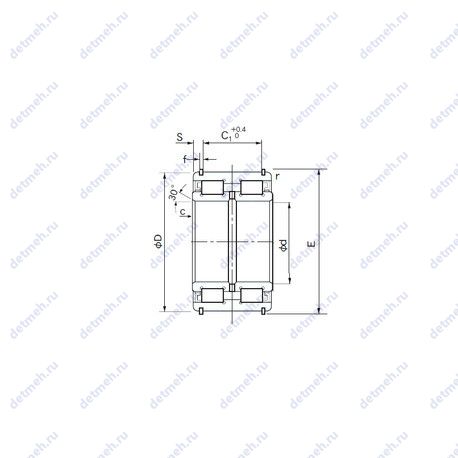 Подшипник E5030NR чертеж