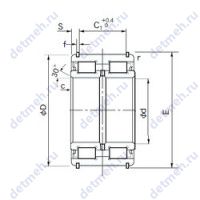 Чертеж подшипника E5032NRNT