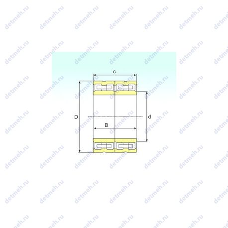 Подшипник FCD 100132450 чертеж