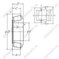 Чертеж подшипника HM231148/HM231115