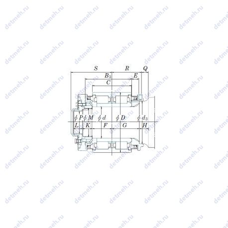 Подшипник JB1240 чертеж