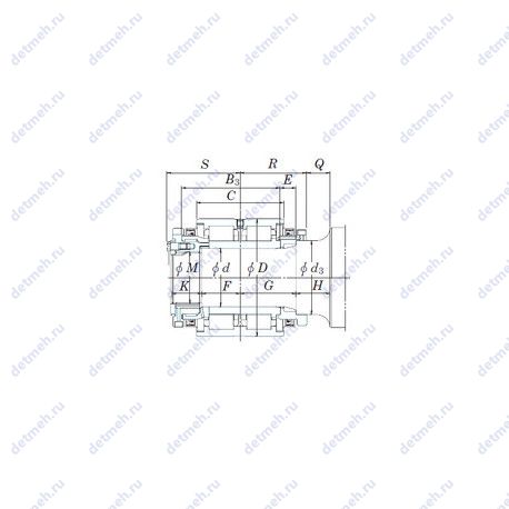 Подшипник JB1425 чертеж