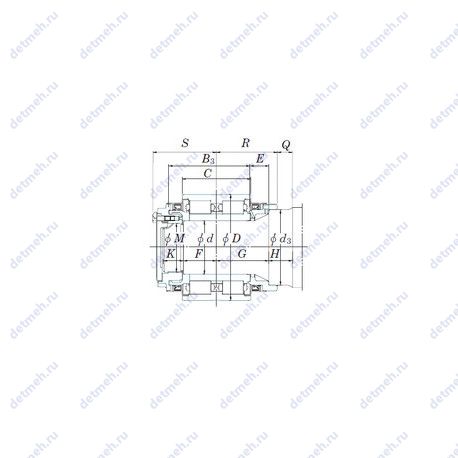Подшипник JB1462 чертеж