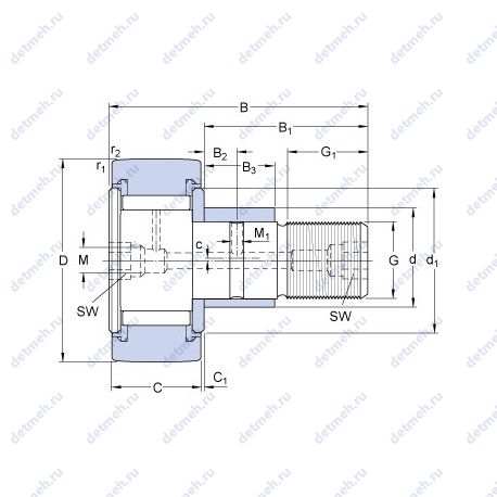 Подшипник KRVE 62 PPA чертеж