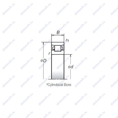 Подшипник N1006MR1 чертеж