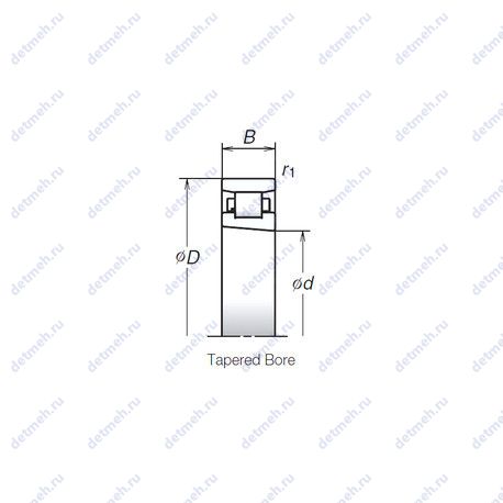 Подшипник N1006MR1KR чертеж