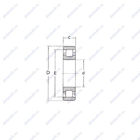 Подшипник N1012 чертеж